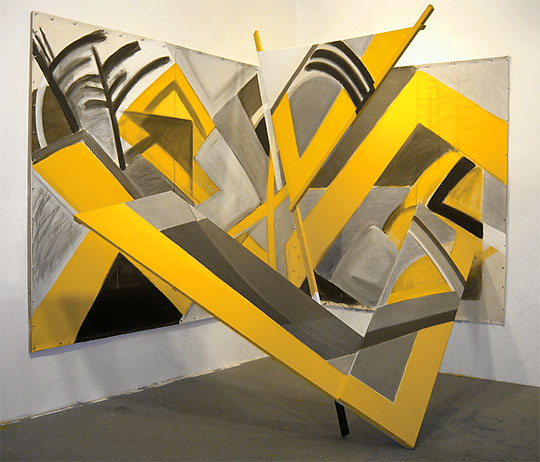 View 1 of Yellow Corner an installation by artist Tanya Kovaleski